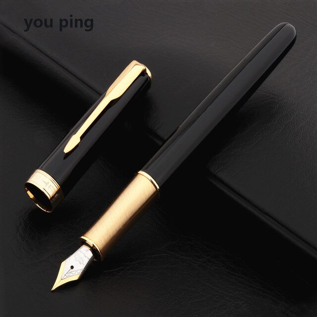 Pióro wieczne Jinhao 75 metalowe czarne - luksusowa jakość, idealne do pisania w finansach, biurach, szkolnych notatkach - Wianko - 6