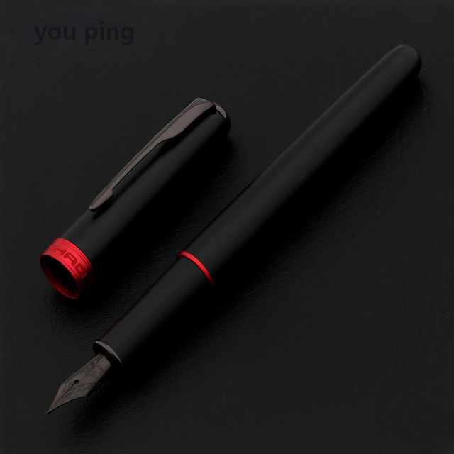 Pióro wieczne Jinhao 75 metalowe czarne - luksusowa jakość, idealne do pisania w finansach, biurach, szkolnych notatkach - Wianko - 12