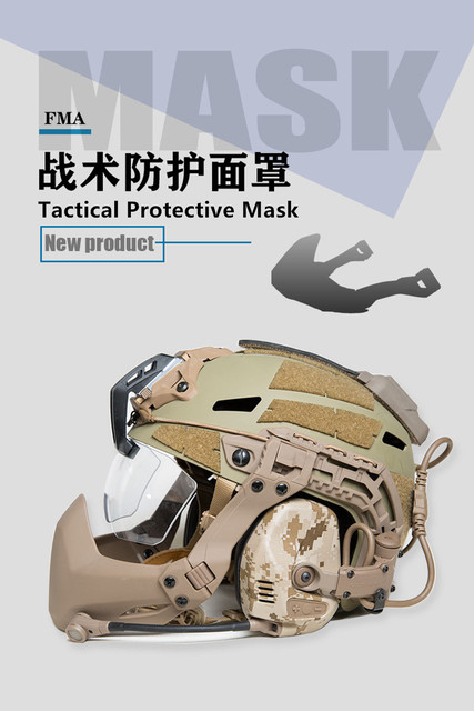 Oto propozycja dopracowanego tytułu dla produktu:Składana półmaska ochronna Tactical Mash do kasku Airsoft DE/BK/FG - Wianko - 17