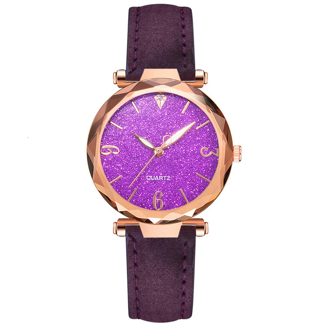 Damskie zegarki Starry Sky Casual luksusowe, skórzane, kwarcowe, Relógio Feminino Dropshipping - Wianko - 16