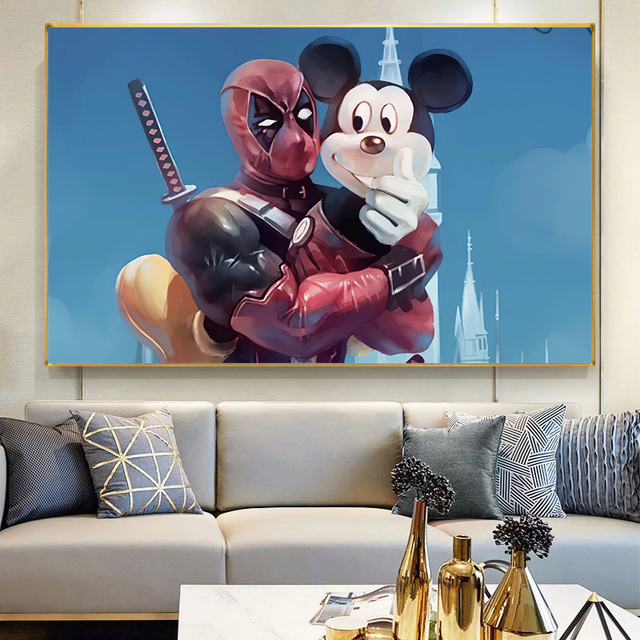 Plakat klasycznego filmu Deadpool z serii Marvel Avengers na płótnie - dekoracja do salonu - Wianko - 4