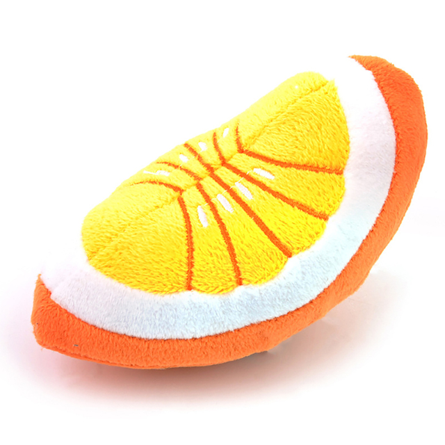 Interaktywny pluszowy gryzak dla kotów Cartoon w ślicznych pomarańczowych kształtach - Wianko - 3