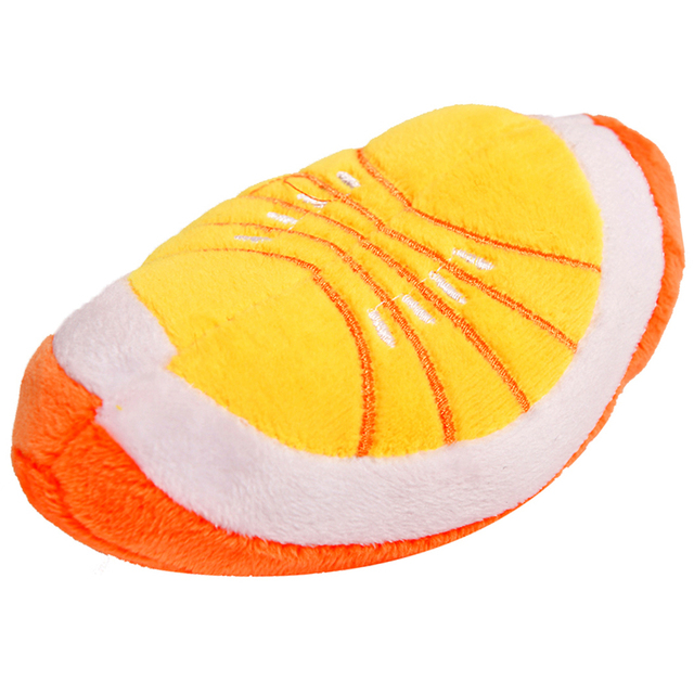 Interaktywny pluszowy gryzak dla kotów Cartoon w ślicznych pomarańczowych kształtach - Wianko - 1