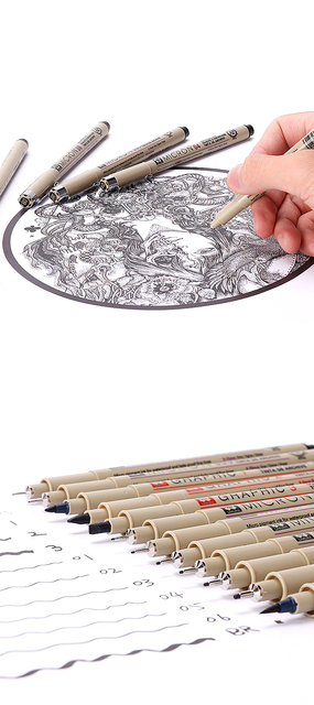Długopisy Art Markery - szybkoschnące, wodoodporne, idealne do szkicowania, rysowania i pisania - Wianko - 5
