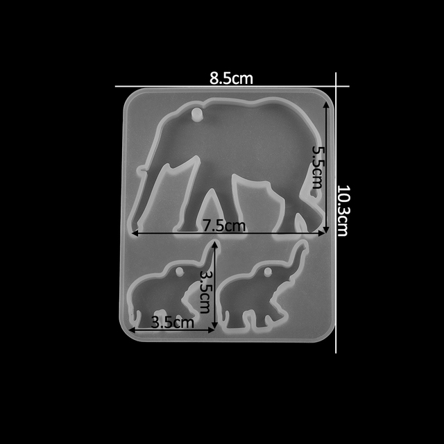 Forma żywiczna Alpaca w kształcie słonia - 3szt. UV silikonowe breloczki dla majsterkowicza i wyrobu biżuterii - Wianko - 31