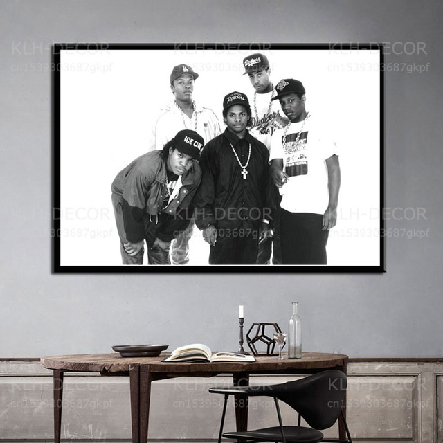 Plakat N.W.A NWA - Hip Hop, Rap, gwiazdy kostki lodu Dr. Dre i Eazy-E - obraz ścienny na płótnie Home Decor - Wianko - 7