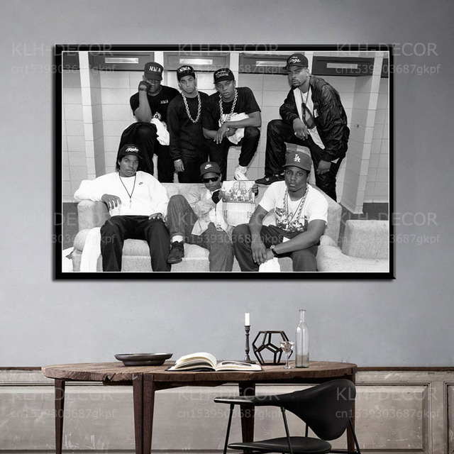 Plakat N.W.A NWA - Hip Hop, Rap, gwiazdy kostki lodu Dr. Dre i Eazy-E - obraz ścienny na płótnie Home Decor - Wianko - 5
