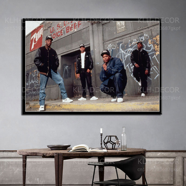 Plakat N.W.A NWA - Hip Hop, Rap, gwiazdy kostki lodu Dr. Dre i Eazy-E - obraz ścienny na płótnie Home Decor - Wianko - 8