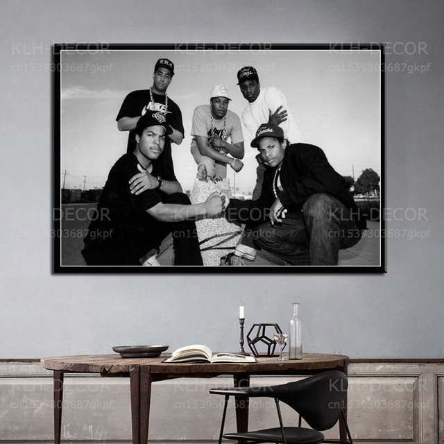 Plakat N.W.A NWA - Hip Hop, Rap, gwiazdy kostki lodu Dr. Dre i Eazy-E - obraz ścienny na płótnie Home Decor - Wianko - 3