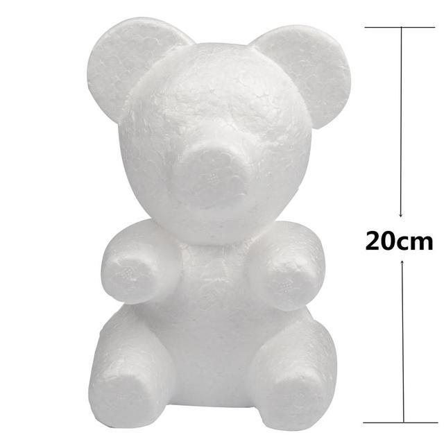Niedźwiedź z różą - perłowa pianka DIY 15cm/20cm/30cm - Wianko - 6