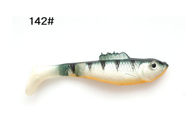 Miękka przynęta W.P.E 5 szt. 100mm na ryby, 3D-eyes, body t-tail, Swimbaits Wobblers Fishing Tackle Baits - Wianko - 6