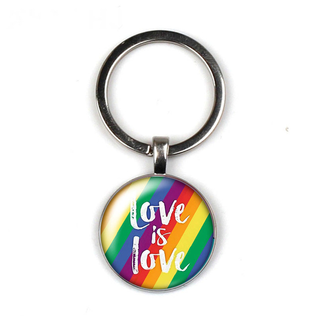 Breloczek na klucze LGBT - wsparcie, duma, miłość - Wianko - 1