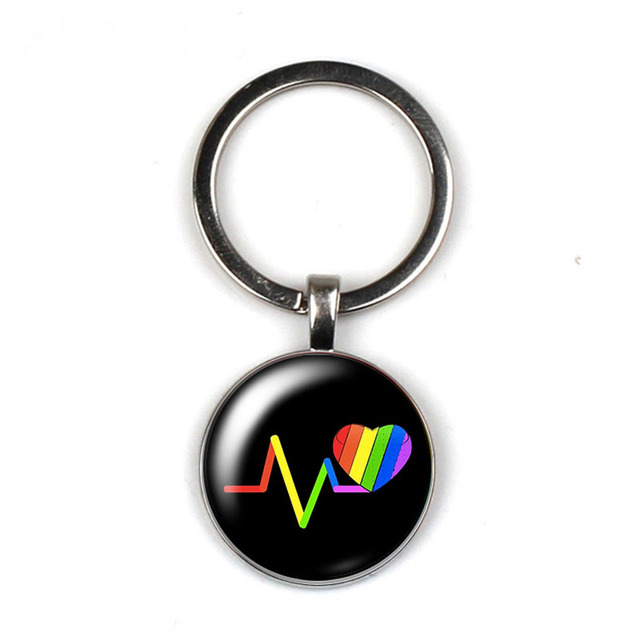 Breloczek na klucze LGBT - wsparcie, duma, miłość - Wianko - 2