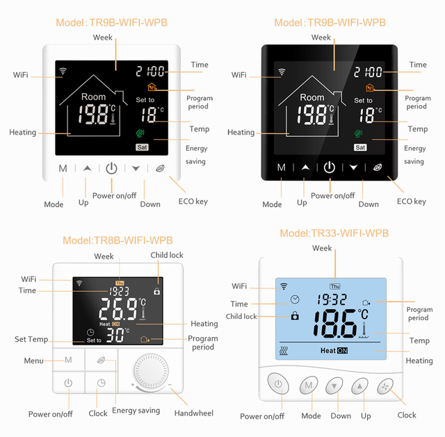 Beok Tuya inteligentny termostat gazowy z WiFi i Bluetooth - regulacja temperatury w stopniach Celsiusza/Fahrenheita, z obsługą Alexa i Google Home - Wianko - 11