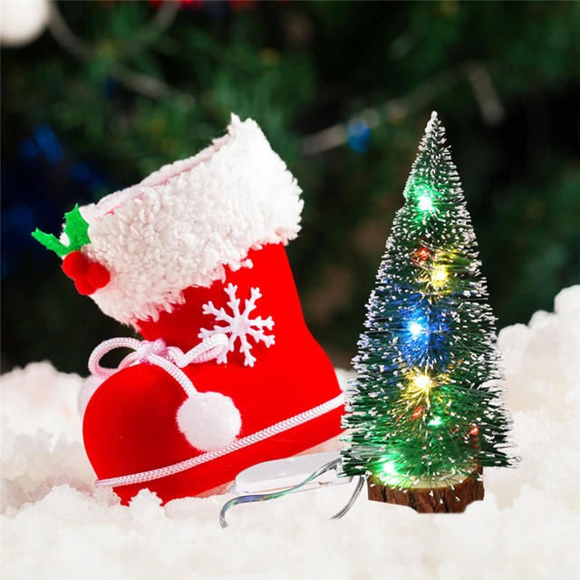 Drzewo świąteczne DIY 3D LED - ozdoba na biurko, igły sosnowe, dekoracje domu, prezenty na Boże Narodzenie i Nowy Rok 2022 - Wianko - 16