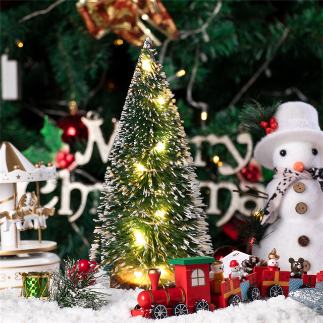 Drzewo świąteczne DIY 3D LED - ozdoba na biurko, igły sosnowe, dekoracje domu, prezenty na Boże Narodzenie i Nowy Rok 2022 - Wianko - 18