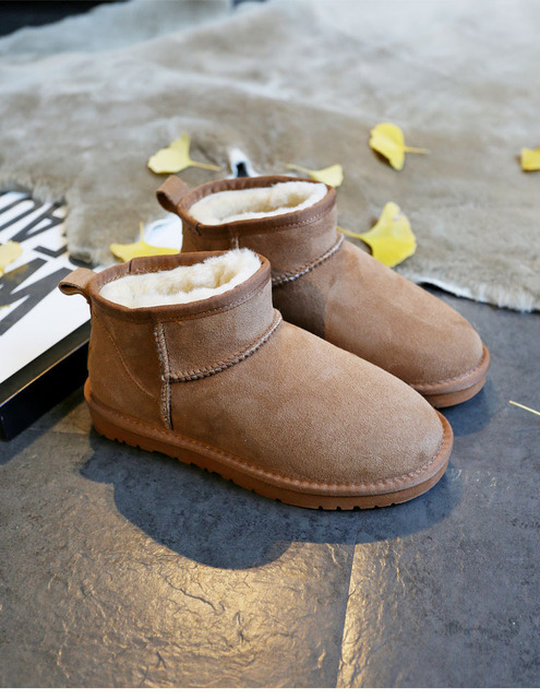 Wysokiej jakości damskie buty śnieżne z prawdziwym kożuchem Australia na zimę, futerko, ciepłe - Wianko - 11