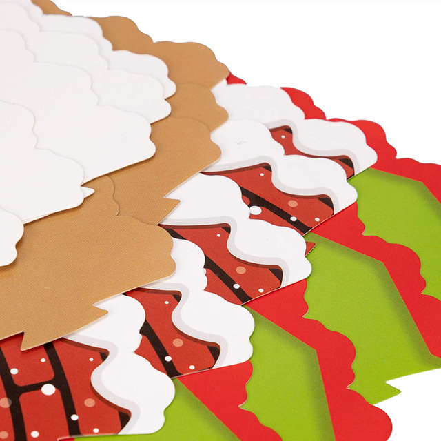 12 sztuk wesołych łoś bożonarodzeniowych bałwanków mikołaj Cupcake Wrapper - noworoczna ozdoba na tort z wkładką karty Cupcake - Wianko - 8