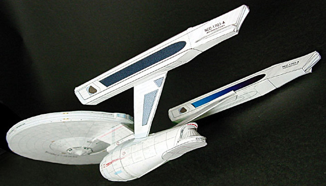 Zestaw modeli DIY Star Trek U.S.S. Enterprise NCC-1701-A - papierowe rzemieślnicze puzzle - Wianko - 1