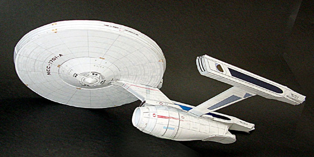 Zestaw modeli DIY Star Trek U.S.S. Enterprise NCC-1701-A - papierowe rzemieślnicze puzzle - Wianko - 2