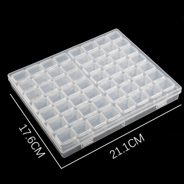 Diamentowa mozaika organizer pudełko 28-80 slotów plastikowe pojemniki do przechowywania zestawów do malowania i zdobienia paznokci - Wianko - 26