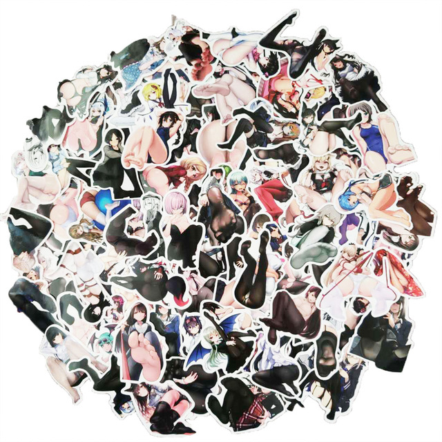10/30/50 sztuk naklejek z japońskimi motywami Anime Beauty Sexy kask na laptopa, bagaż - wodoodporne naklejki do dekoracji korpusu - Wianko - 17