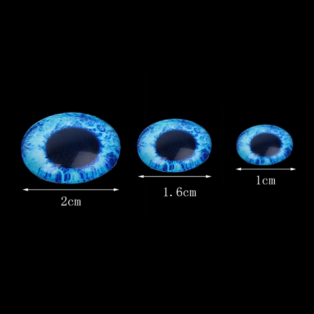 20 szklanych lalek oczy DIY - 10/16/20mm - Rzemieślnicze akcesoria do biżuterii dla lalek - Wianko - 1