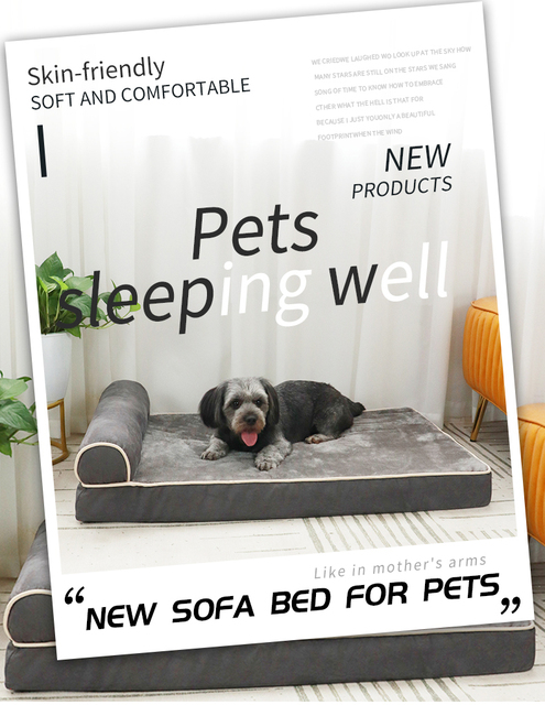 Super duże łóżko dla domowych zwierząt z funkcją spania - miękka kanapa zimowy ciepły i wygodny poduszkowy produkt dla psa i kota w kategorii Domki, budy i kojce - Wianko - 1