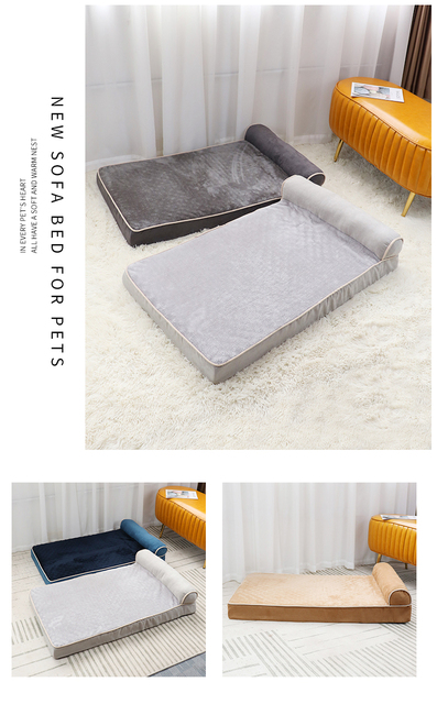 Super duże łóżko dla domowych zwierząt z funkcją spania - miękka kanapa zimowy ciepły i wygodny poduszkowy produkt dla psa i kota w kategorii Domki, budy i kojce - Wianko - 8