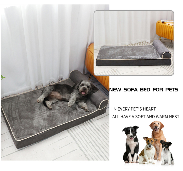 Super duże łóżko dla domowych zwierząt z funkcją spania - miękka kanapa zimowy ciepły i wygodny poduszkowy produkt dla psa i kota w kategorii Domki, budy i kojce - Wianko - 7