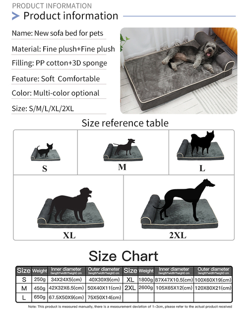 Super duże łóżko dla domowych zwierząt z funkcją spania - miękka kanapa zimowy ciepły i wygodny poduszkowy produkt dla psa i kota w kategorii Domki, budy i kojce - Wianko - 4