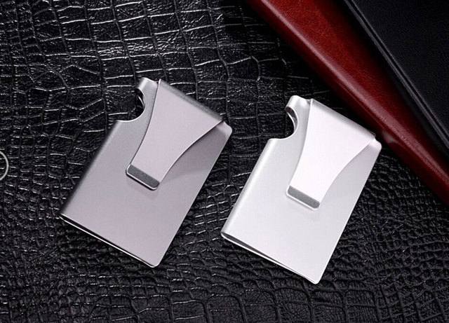 Etui na karty kredytowe RFID, metalowe, twardy portfel mężczyźni - minimalistyczny i magnetyczny, stal aluminiowa Slim Bank posiadacz karty - Wianko - 19