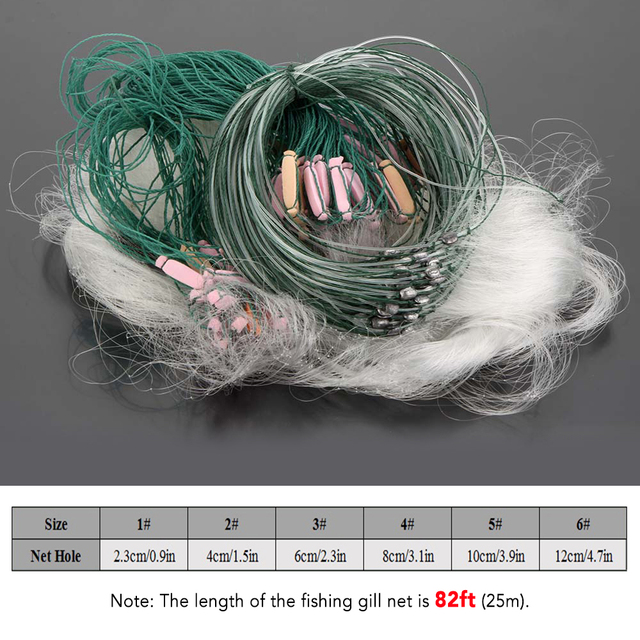 Długie i grube sieci rybackie - 3-warstwowe, łatwe w rzucaniu, zewnętrzne siatki pułapki na głębinowe ryby - Wianko - 6