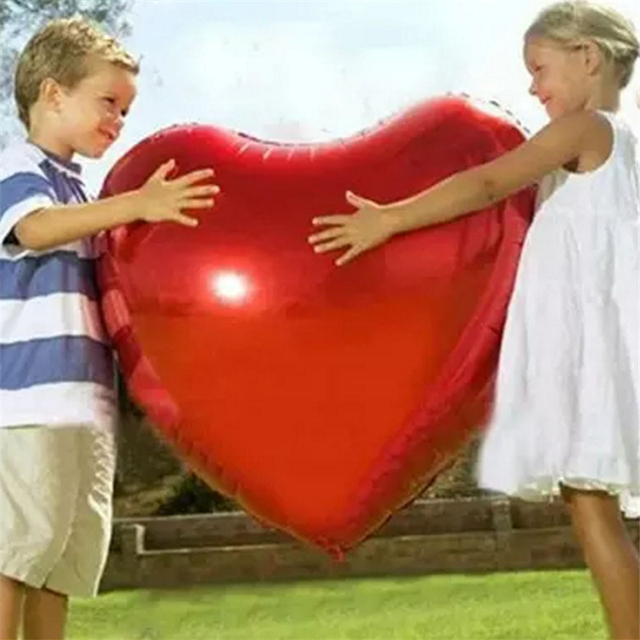 Duży foliowy balon z sercem czerwony/różowy - idealna dekoracja na ślub, walentynki lub rocznicę - Wianko - 3