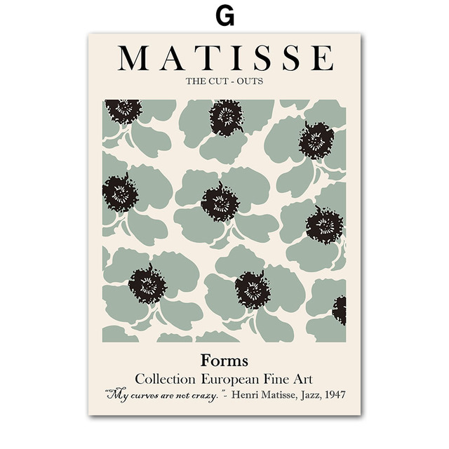 Obraz ścienny Matisse - kwiaty liść koralowa dziewczyna Nordic - plakaty i druki abstrakcyjne na płótnie do dekoracji wnętrz - Wianko - 9