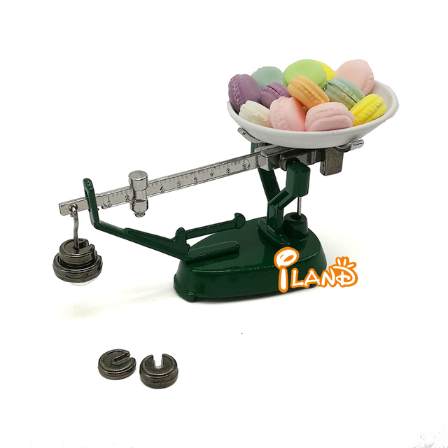 Miniaturowa waga balansowa Retro do domku dla lalek w skali 1:12 HS003C - Wianko - 2