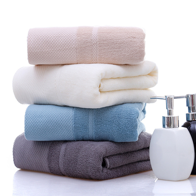 Gruby bawełniany jednolity ręcznik kąpielowy, miękki i szybkoschnący - Spa, Hotel, Dom, dla dorosłych i dzieci - Wianko - 6