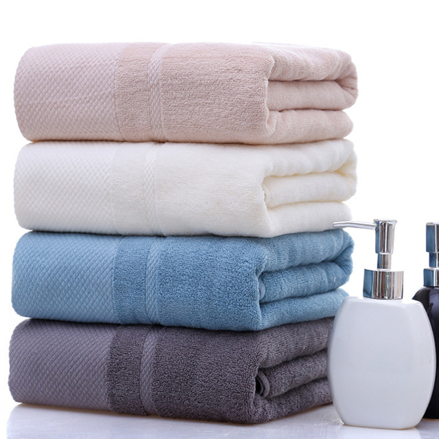 Gruby bawełniany jednolity ręcznik kąpielowy, miękki i szybkoschnący - Spa, Hotel, Dom, dla dorosłych i dzieci - Wianko - 3