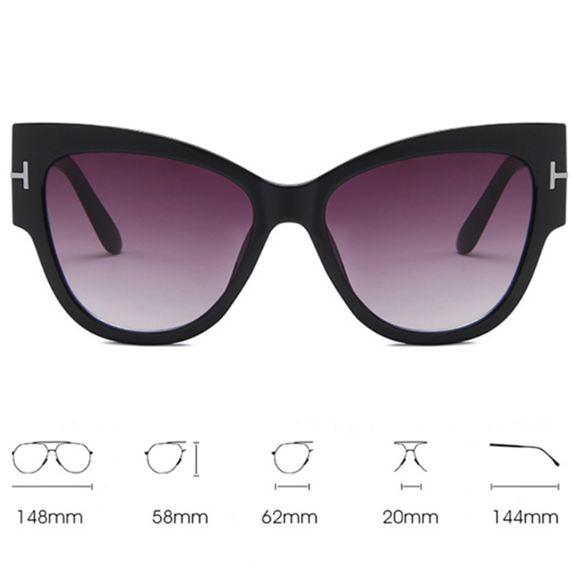 Okulary przeciwsłoneczne dla kobiet z gradientowymi punktami i dużymi oprawkami Oculos De Sol UV400 - Wianko - 2