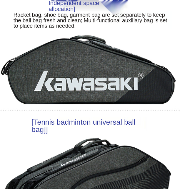 Oryginalna torba tenisowa Kawasaki - sportowy dodatek dla mężczyzn i kobiet - Wianko - 14