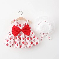 Zestaw ubrań dla niemowląt - sukienka w paski i spodenki - dziewczynka - noworodek - Wianko - 15