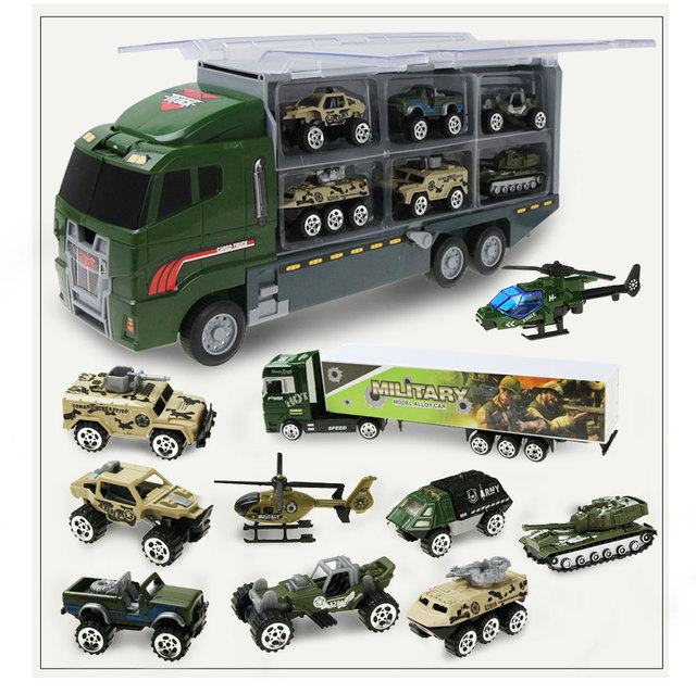 Zestaw 4 pojazdów wojskowych Diecast: samochód, zbiornik, helikopter - dla chłopców - Wianko - 16