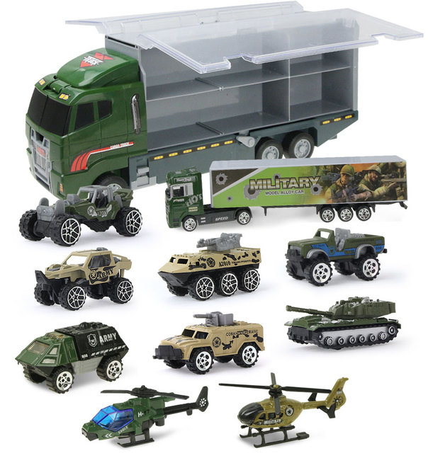 Zestaw 4 pojazdów wojskowych Diecast: samochód, zbiornik, helikopter - dla chłopców - Wianko - 6