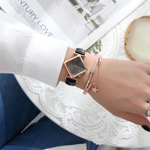 Kwarcowy zegarek damski moda 2021 - Relogio Feminino drop shipping, prosta konstrukcja - Wianko - 2