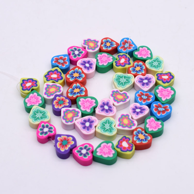 Biżuteryjne koraliki gliniane DIY, 10 mm, w kształcie owoców i serc z kwiatkiem - Wianko - 15