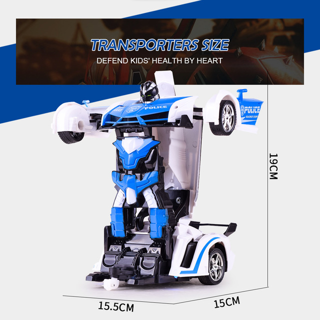 Samochód RC Drift 1:18 - automatyczna transformacja, jednoprzyciskowy model z funkcją roboty, zabawka elektryczna dla dzieci - Wianko - 18