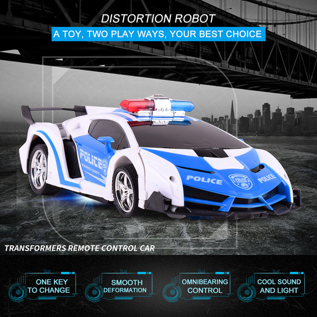Samochód RC Drift 1:18 - automatyczna transformacja, jednoprzyciskowy model z funkcją roboty, zabawka elektryczna dla dzieci - Wianko - 3