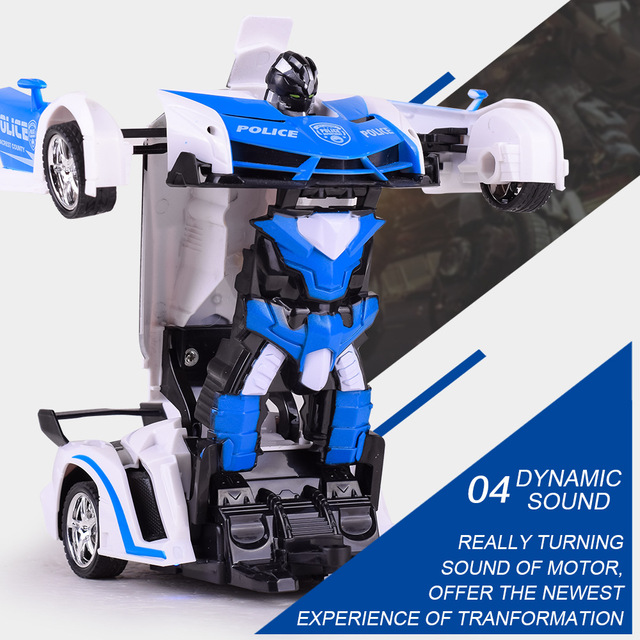 Samochód RC Drift 1:18 - automatyczna transformacja, jednoprzyciskowy model z funkcją roboty, zabawka elektryczna dla dzieci - Wianko - 9