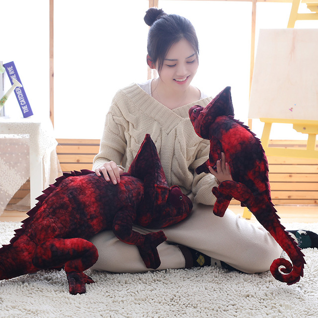 70/100CM Gigantyczna pluszowa zabawka Chameleon Dragon Symulacja Kameleona Poduszka dla dzieci - Prezent urodzinowy - Wianko - 3