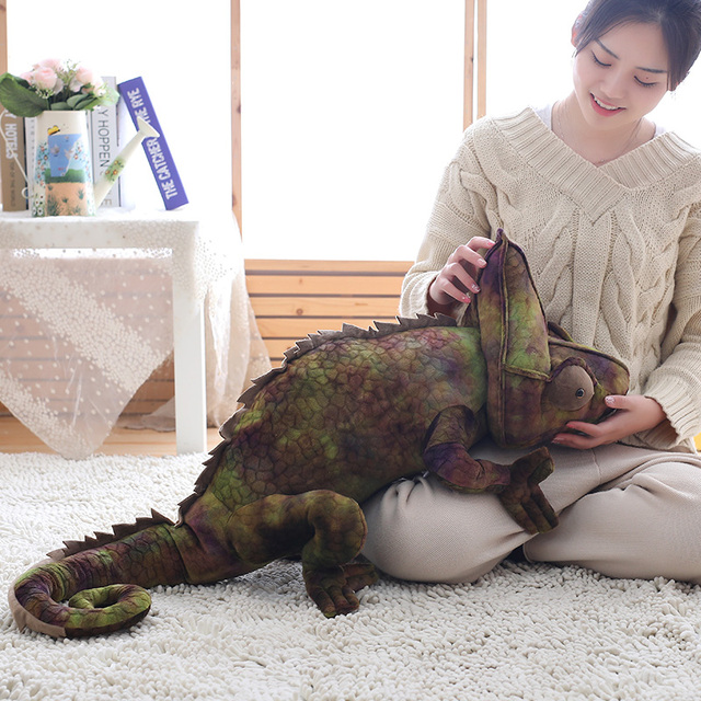 70/100CM Gigantyczna pluszowa zabawka Chameleon Dragon Symulacja Kameleona Poduszka dla dzieci - Prezent urodzinowy - Wianko - 4